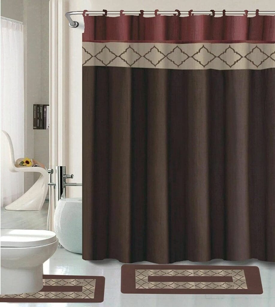 Dynasty Brown Bathroom Set 15 Piece Empire Home Fashion